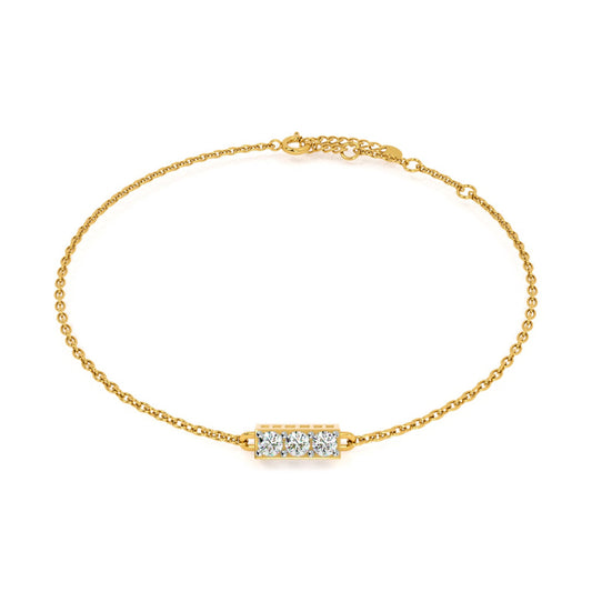 Ivory Ray 9KT Gold Lab Grown Diamond Bracelet