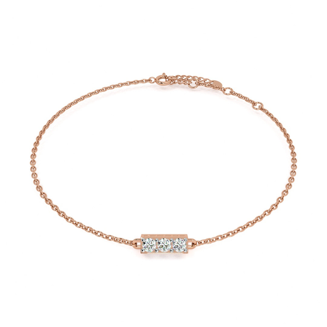 Ivory Ray 9KT Gold Lab Grown Diamond Bracelet