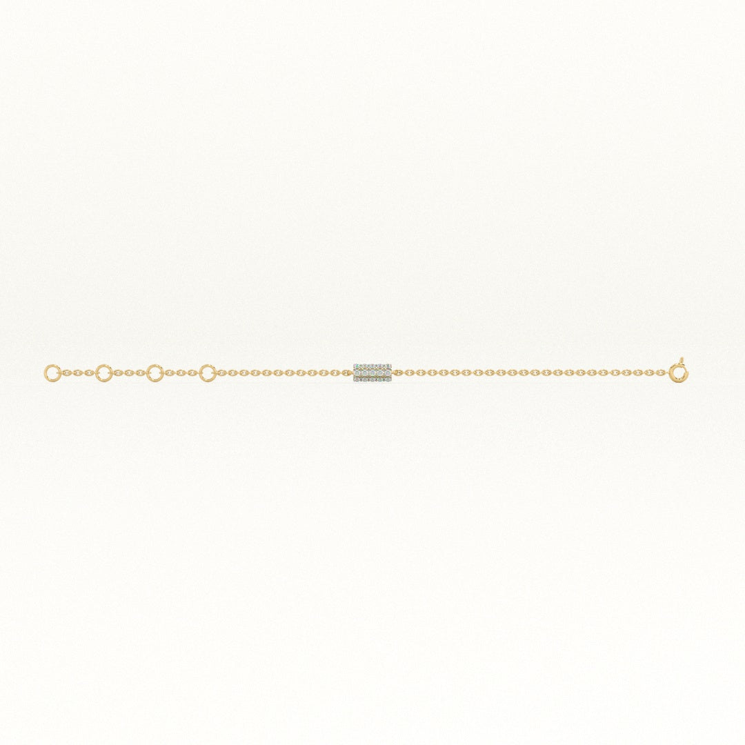 Strobe 9KT Gold Lab Grown Diamond Bracelet