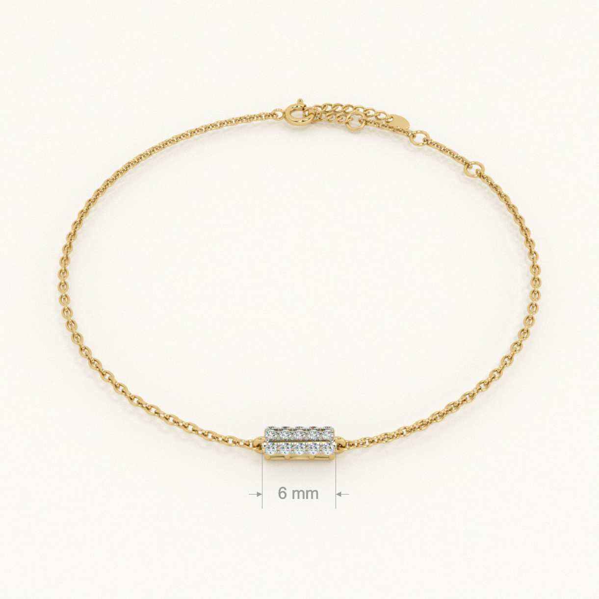Strobe 9KT Gold Lab Grown Diamond Bracelet
