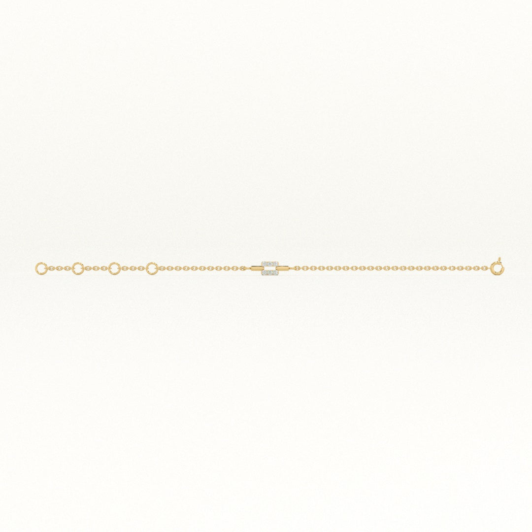 Axis Glow 9KT Gold Lab Grown Diamond Bracelet