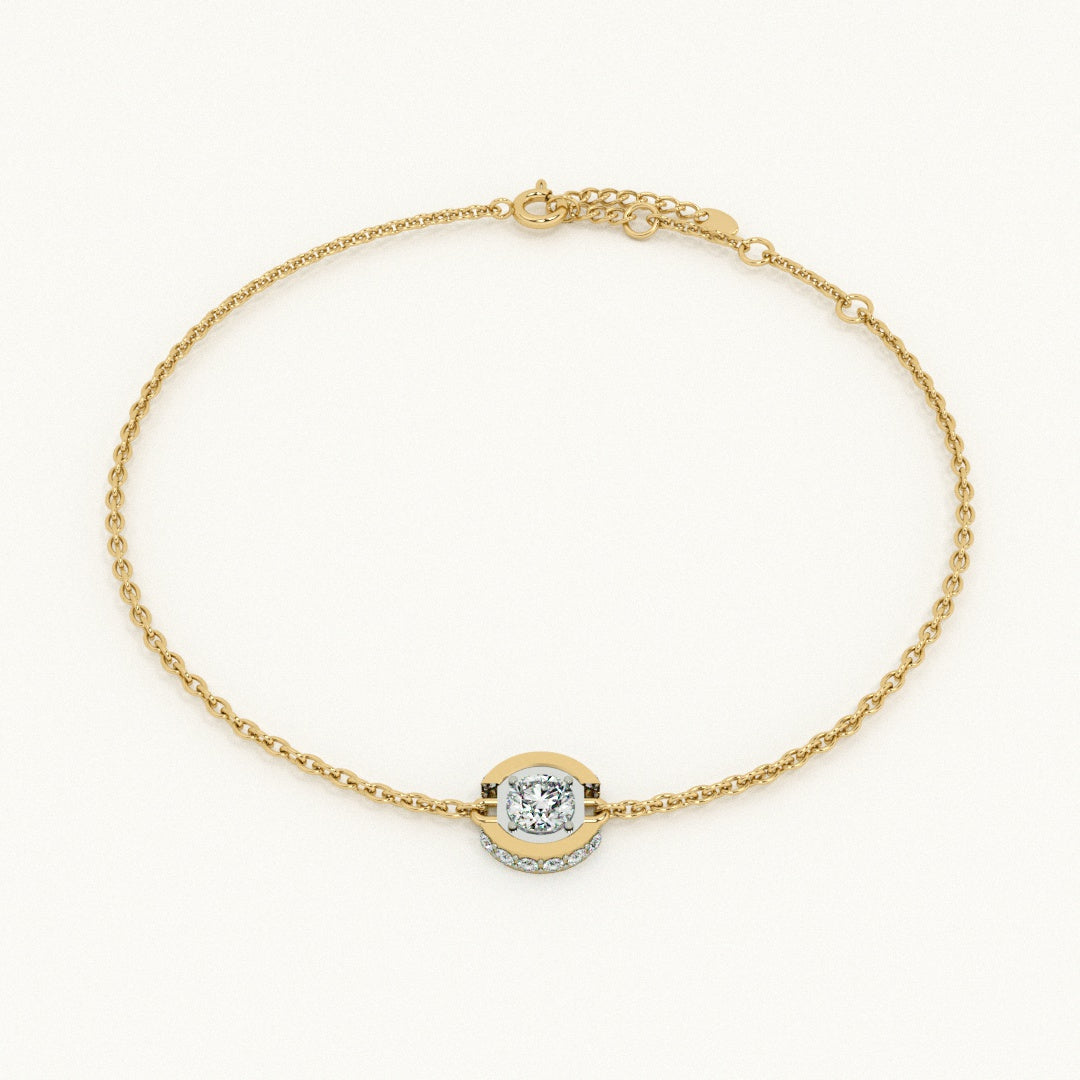 Spark Bar 9KT Gold Lab Grown Diamond Bracelet