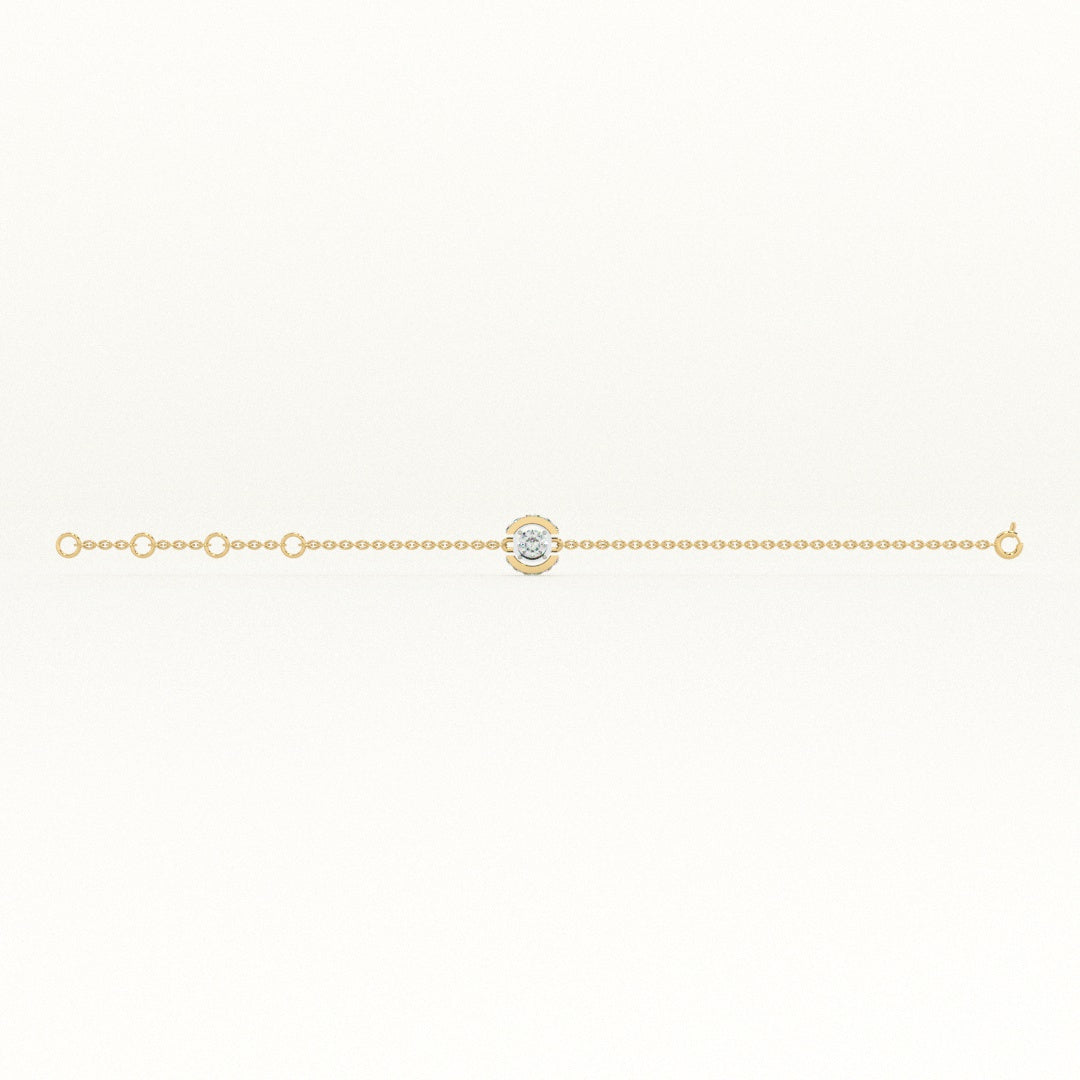 Spark Bar 9KT Gold Lab Grown Diamond Bracelet