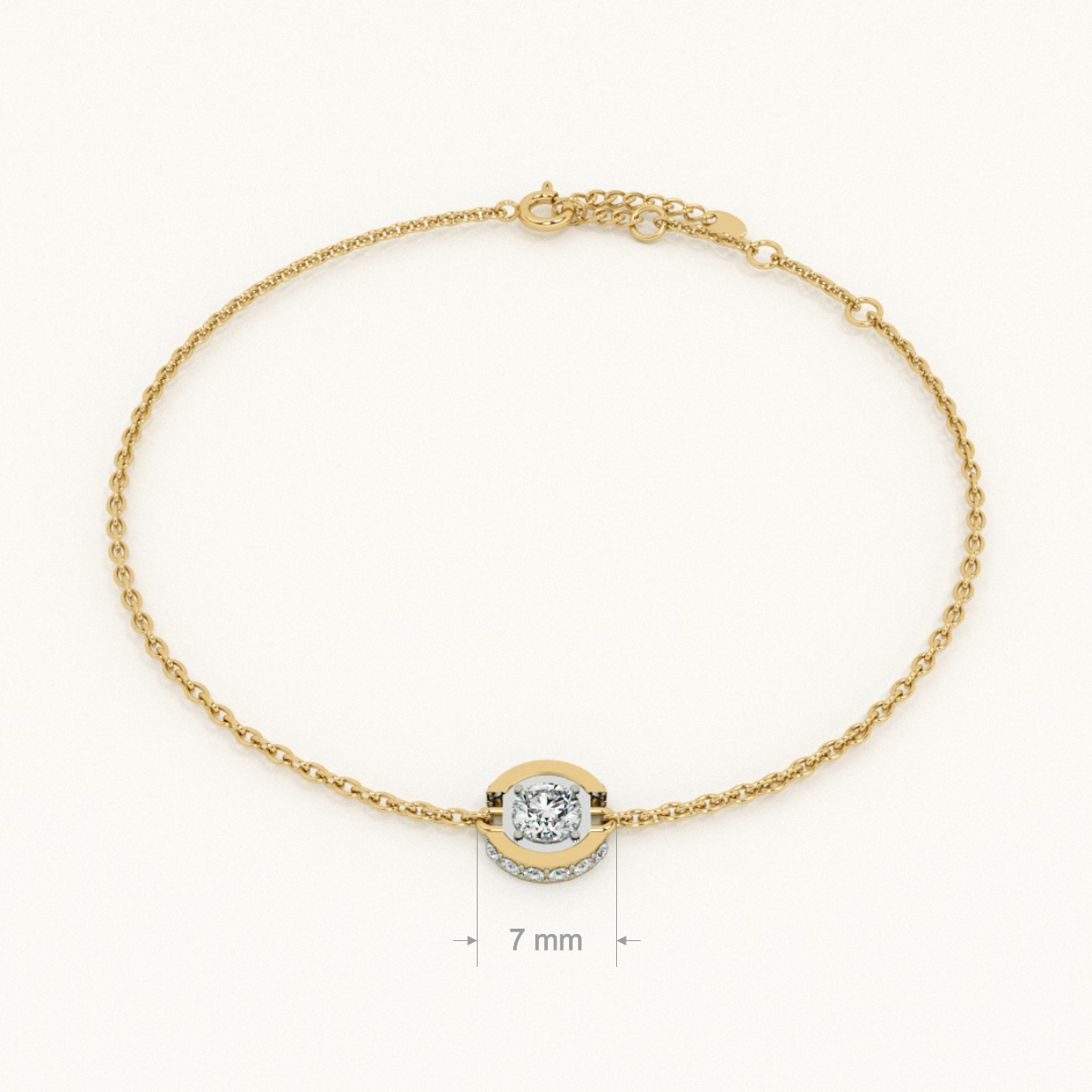 Spark Bar 9KT Gold Lab Grown Diamond Bracelet