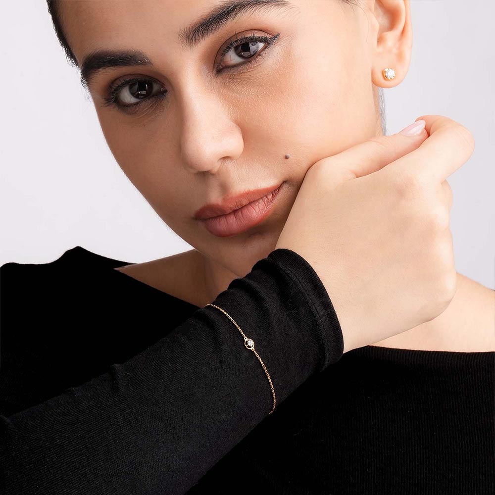 Orba Shine 9KT Gold Lab Grown Diamond Bracelet