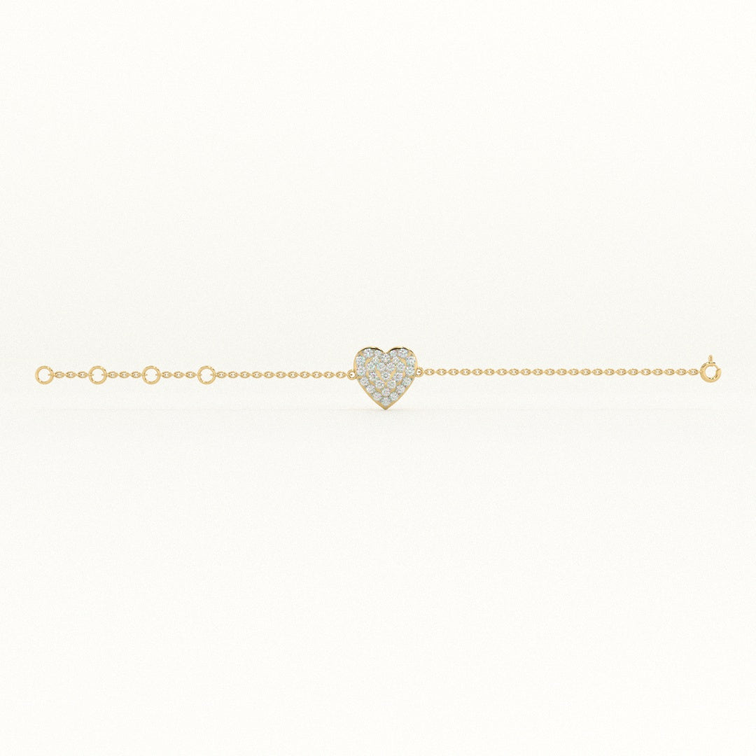 Tender Heart 9KT Gold Lab Grown Diamond Bracelet