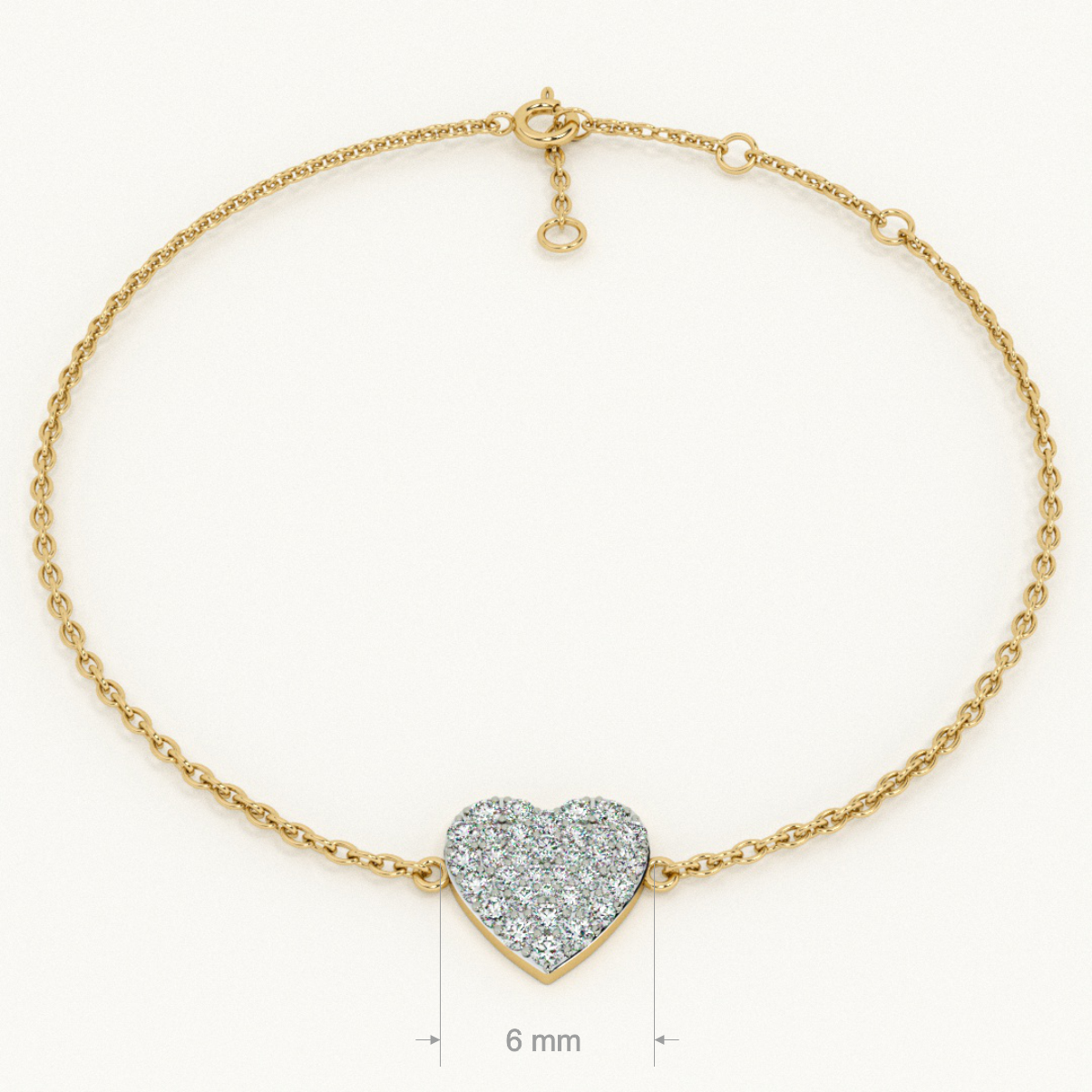 Tender Heart 9KT Gold Lab Grown Diamond Bracelet