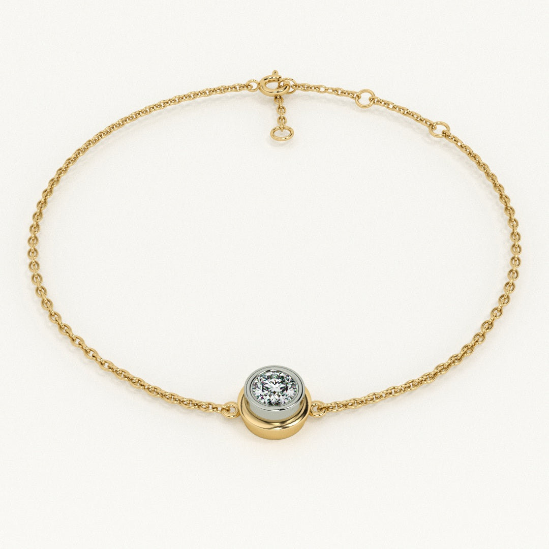 Solo 9KT Gold Lab Grown Diamond Bracelet