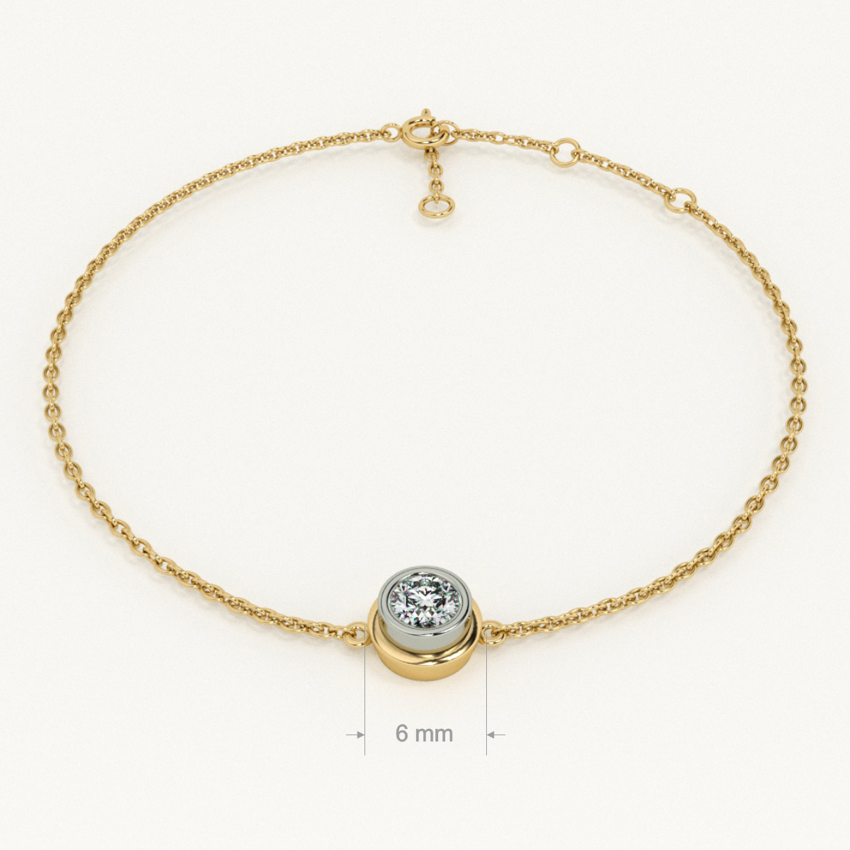 Solo 9KT Gold Lab Grown Diamond Bracelet
