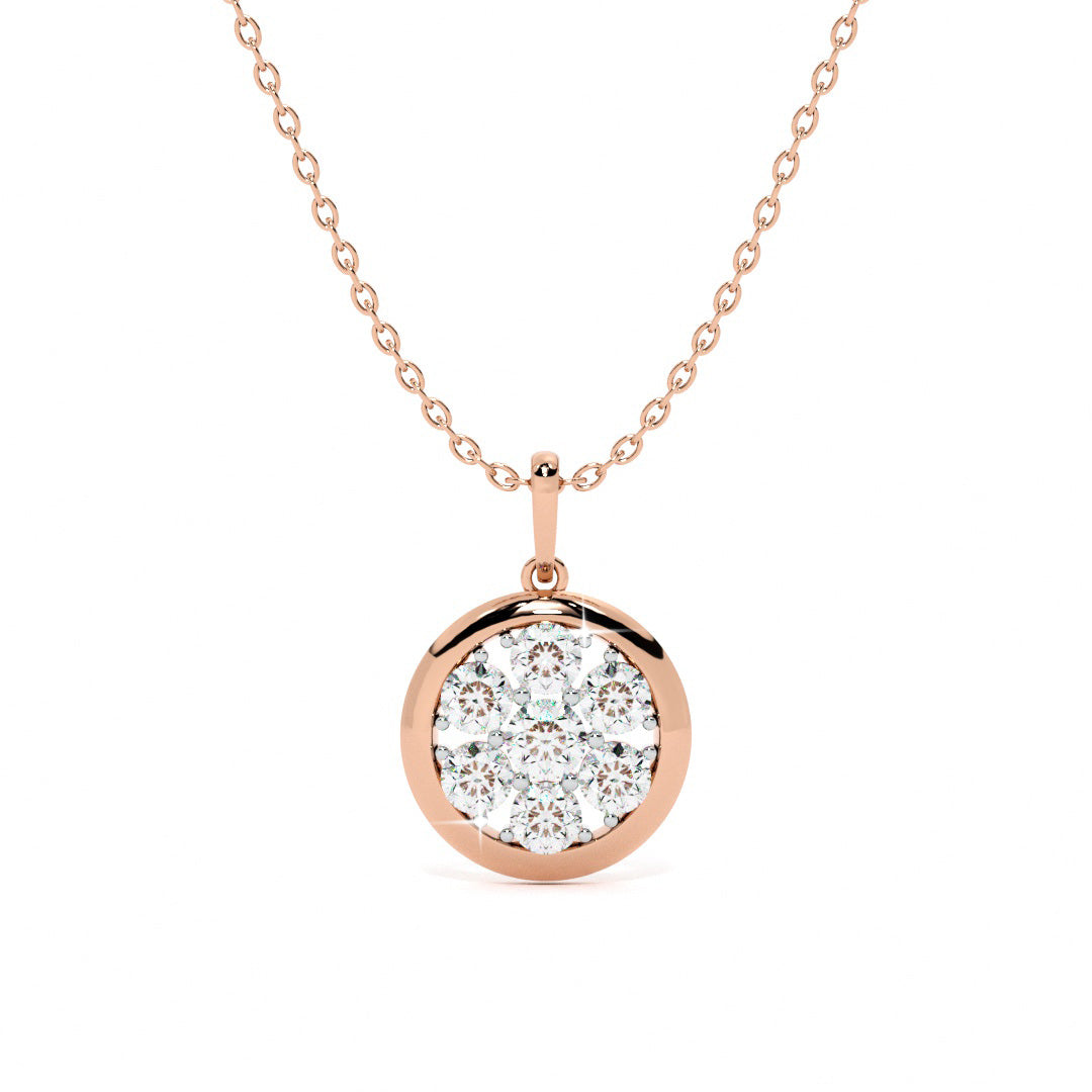 Ethereal Bloom 9KT Gold Lab Grown Diamond Necklace