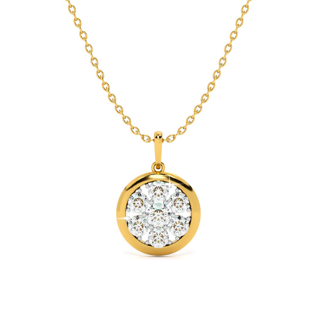 Ethereal Bloom 9KT Gold Lab Grown Diamond Necklace