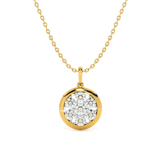 Ethereal Bloom 9KT Gold Lab Grown Diamond Necklace