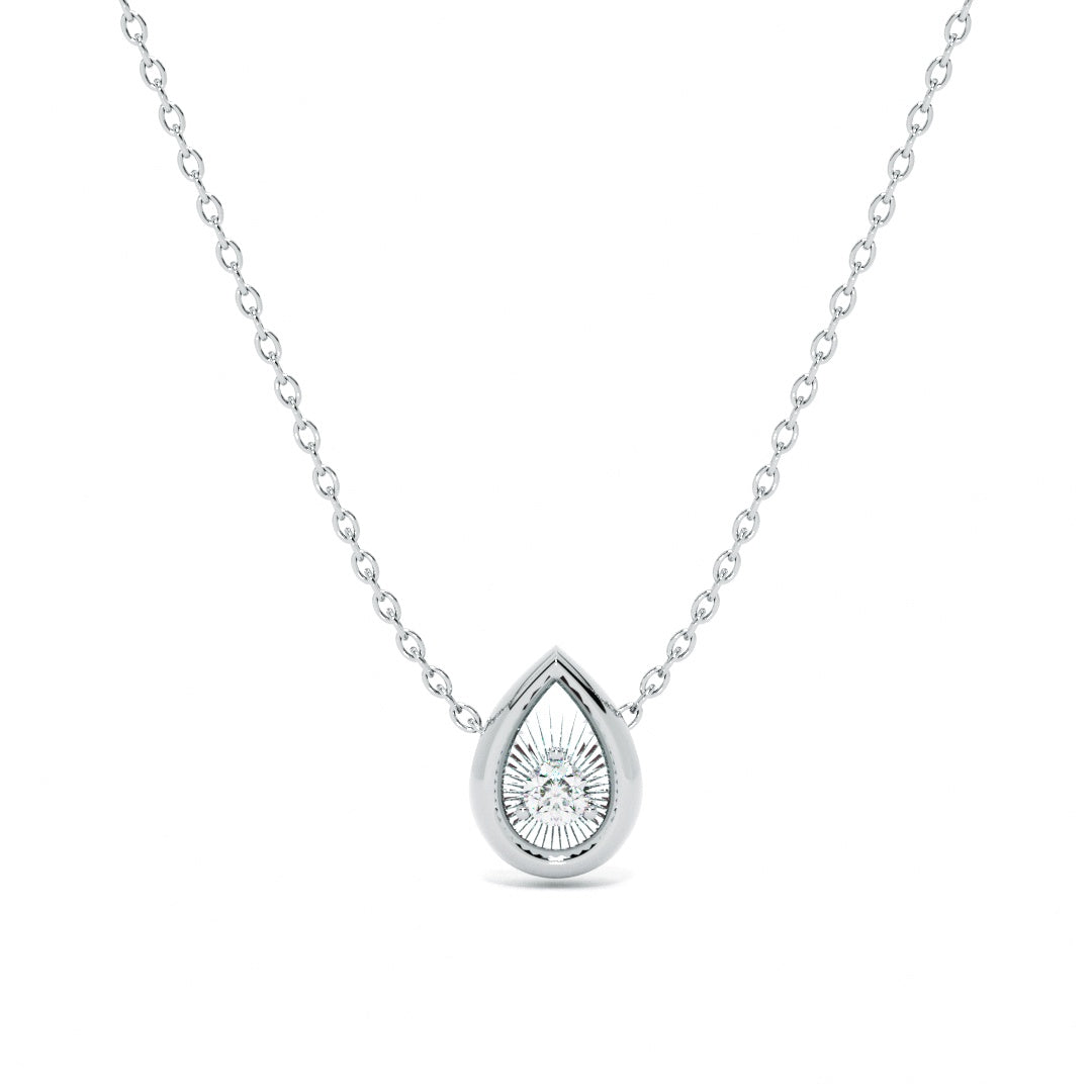 Tear of Light 9KT Gold Lab Grown Diamond Necklace