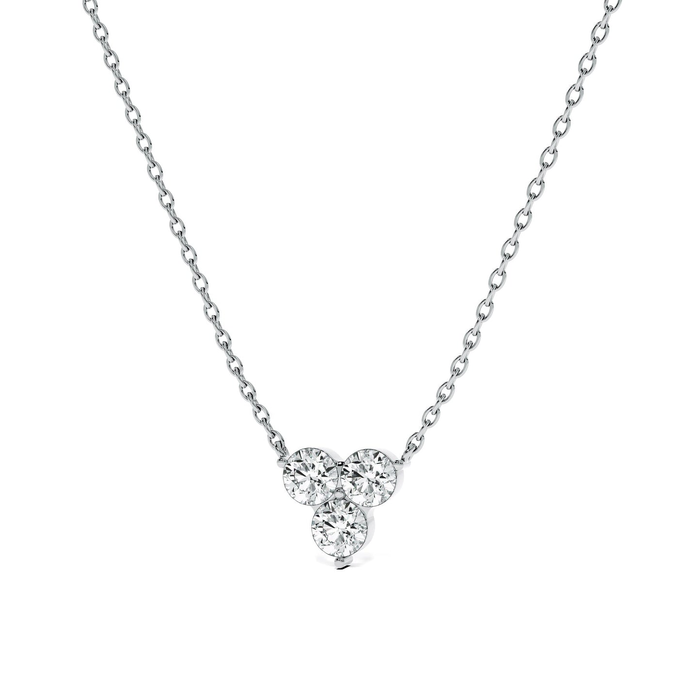 Trinity Glow 9KT Gold Lab Grown Diamond Necklace