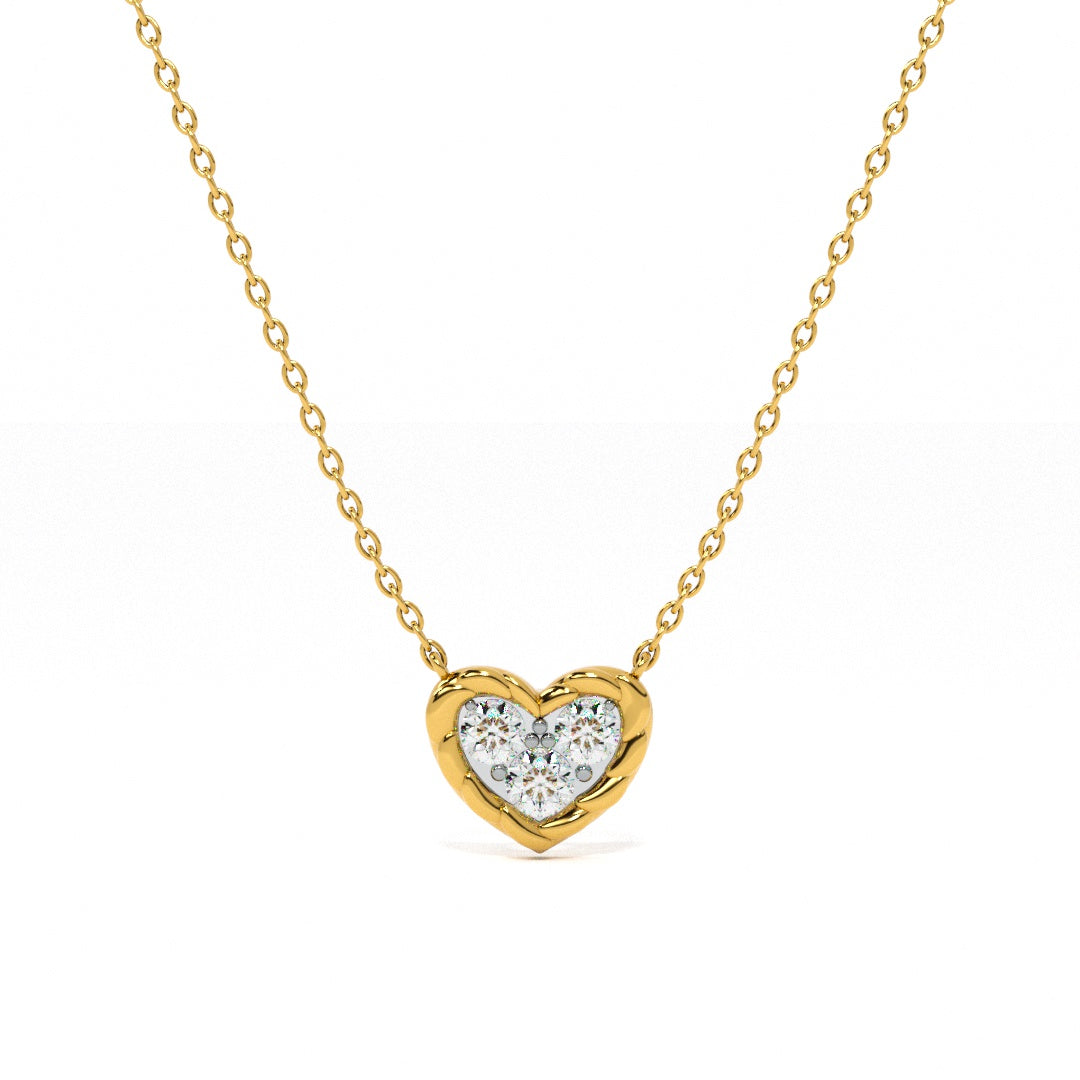 Sweetheart Aura 9KT Gold Lab Grown Diamond Necklace