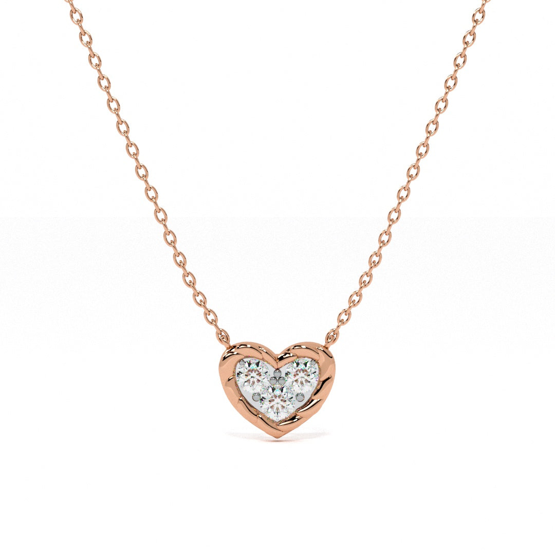 Sweetheart Aura 9KT Gold Lab Grown Diamond Necklace