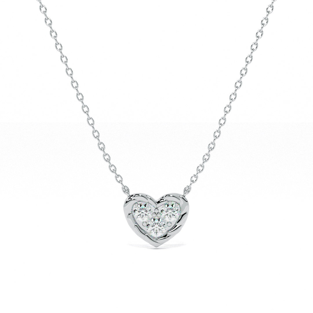 Sweetheart Aura 9KT Gold Lab Grown Diamond Necklace