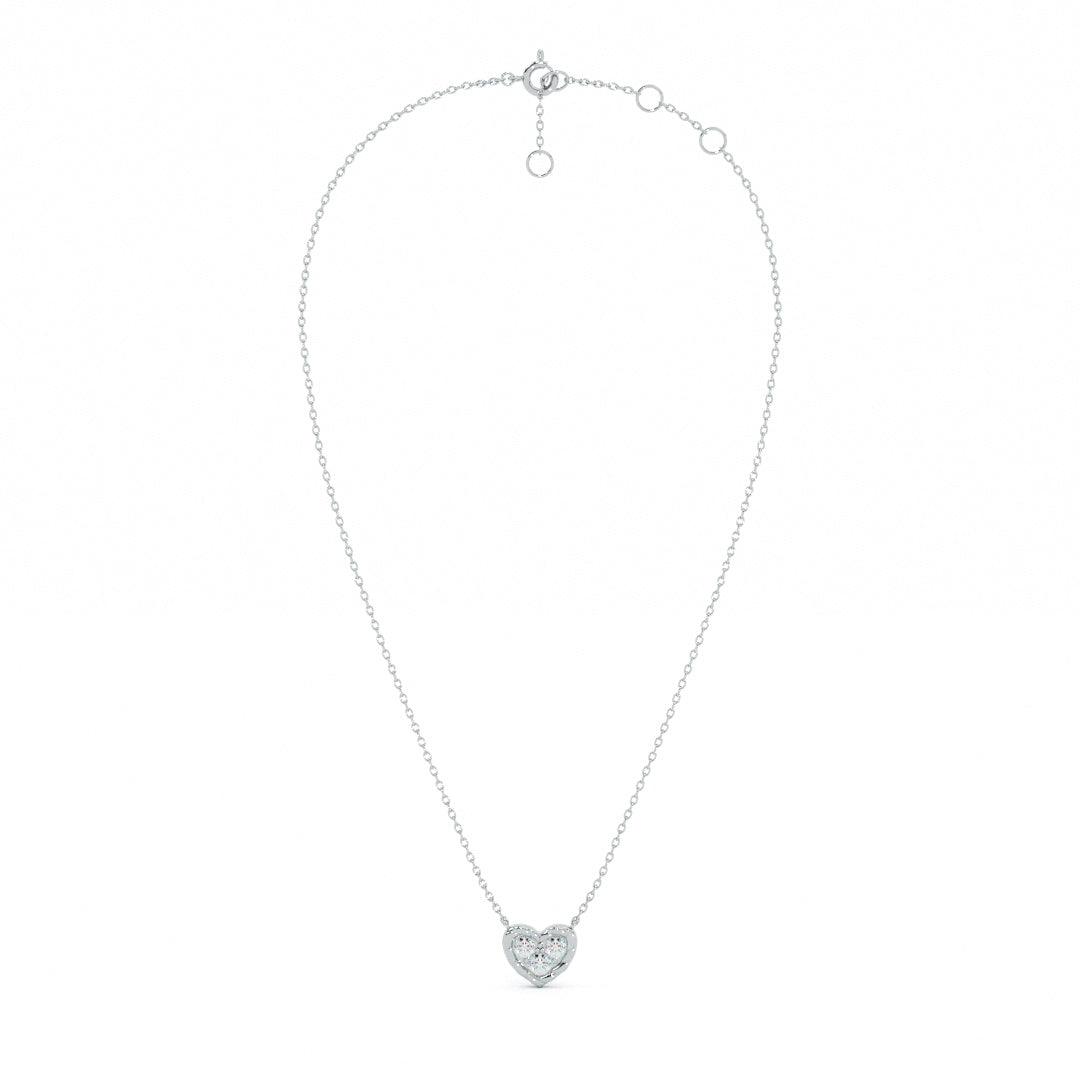 Sweetheart Aura 9KT Gold Lab Grown Diamond Necklace