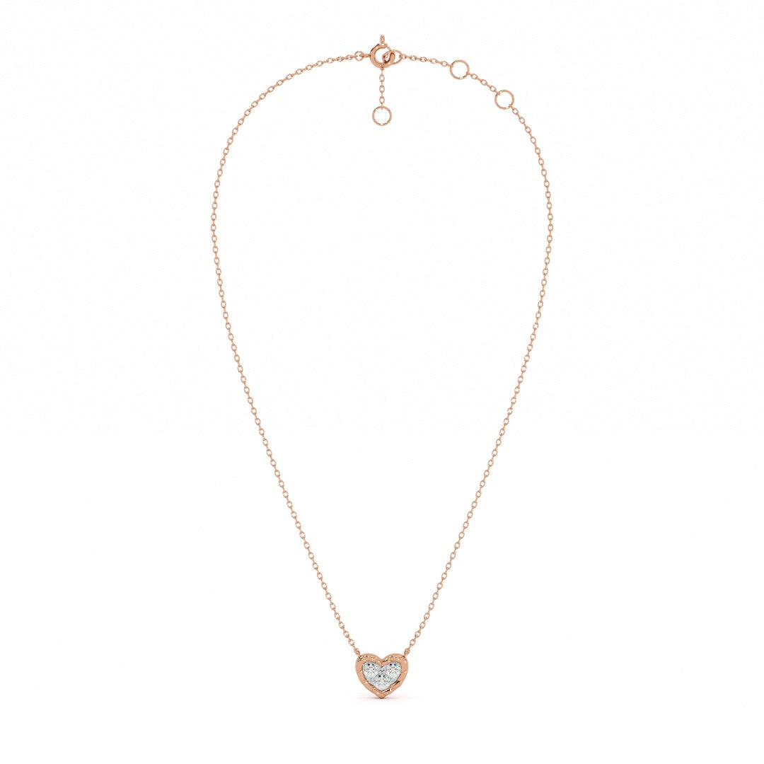Sweetheart Aura 9KT Gold Lab Grown Diamond Necklace