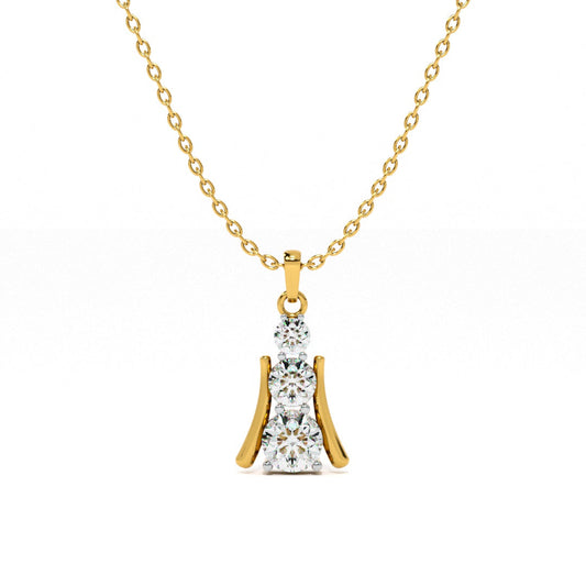 Initial Spark 9KT Gold Lab Grown Diamond Necklace
