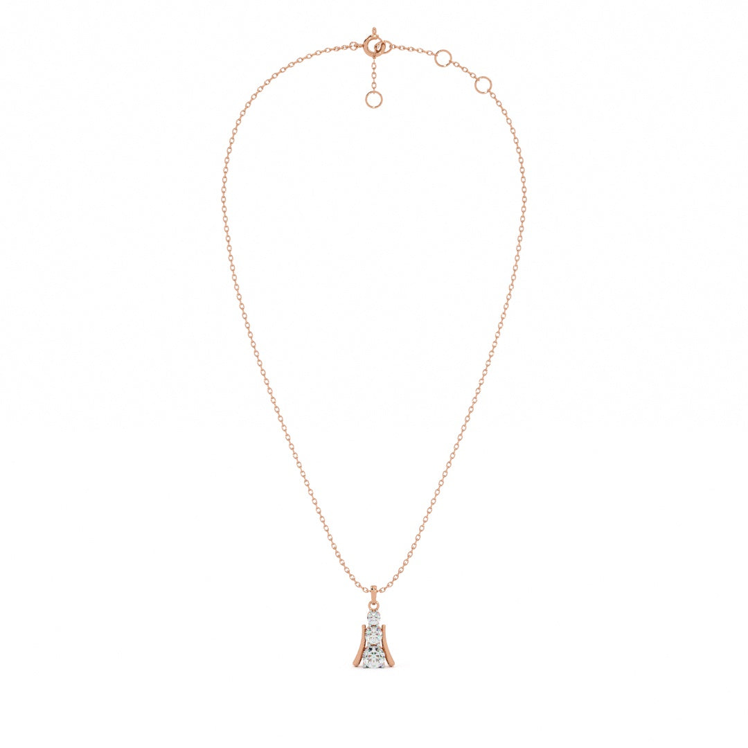 Initial Spark 9KT Gold Lab Grown Diamond Necklace