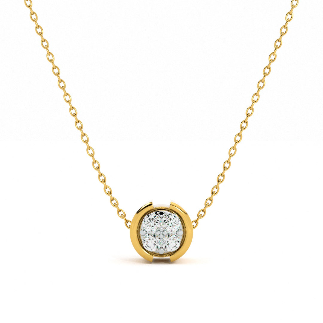 Eternal Frame 9KT Gold Lab Grown Diamond Necklace