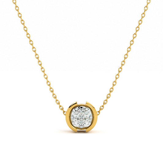 Eternal Frame 9KT Gold Lab Grown Diamond Necklace