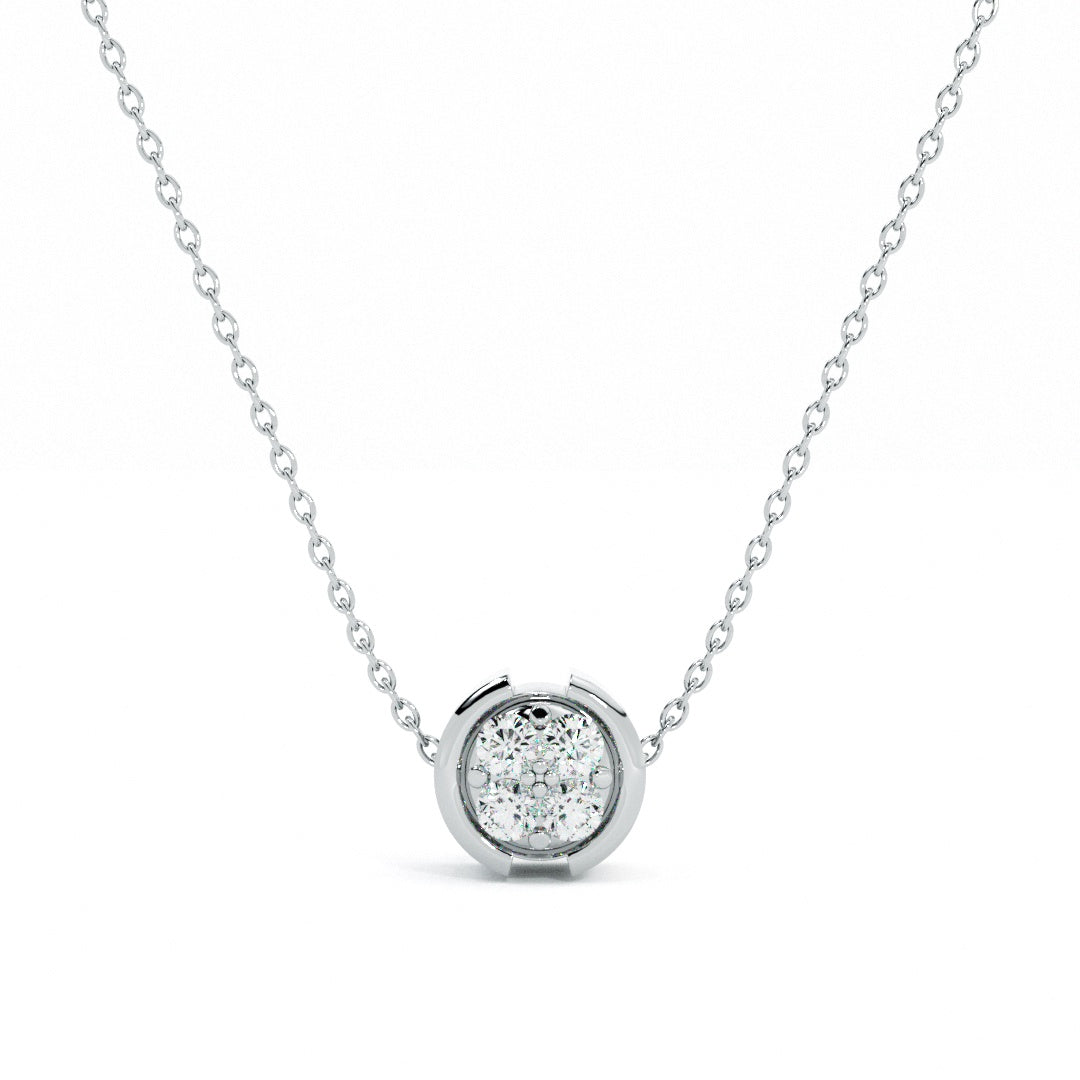 Eternal Frame 9KT Gold Lab Grown Diamond Necklace