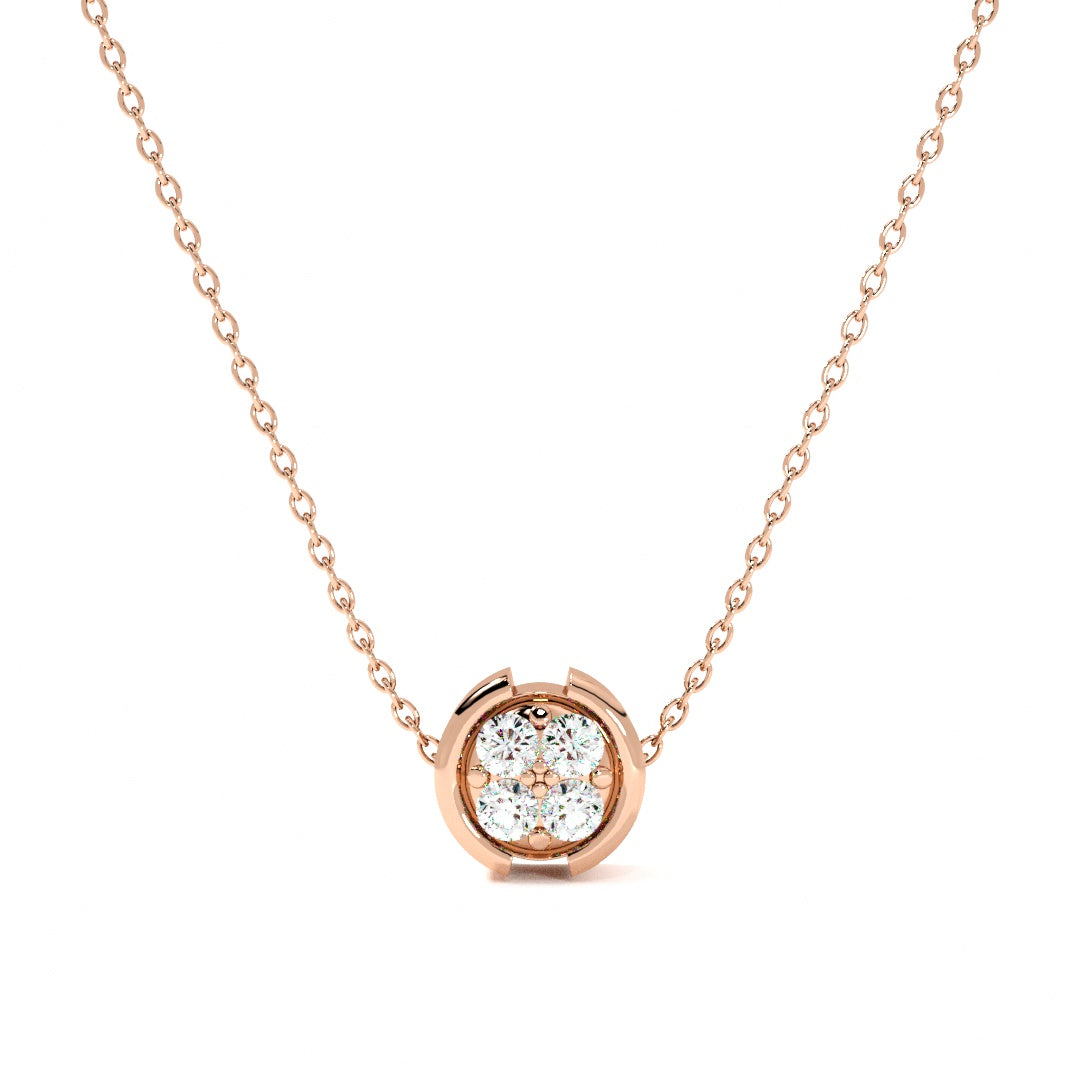 Eternal Frame 9KT Gold Lab Grown Diamond Necklace