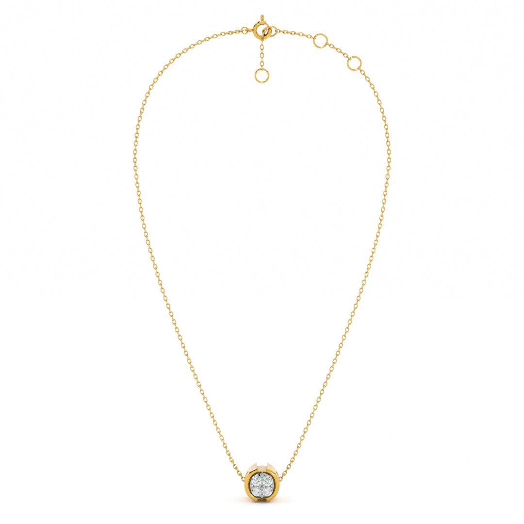 Eternal Frame 9KT Gold Lab Grown Diamond Necklace