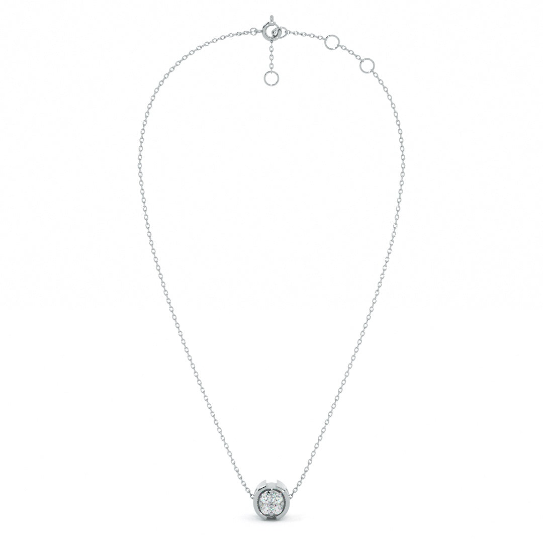 Eternal Frame 9KT Gold Lab Grown Diamond Necklace