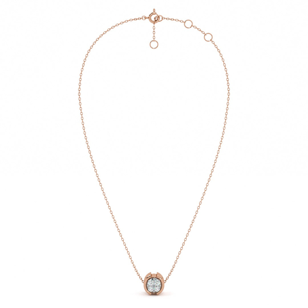 Eternal Frame 9KT Gold Lab Grown Diamond Necklace
