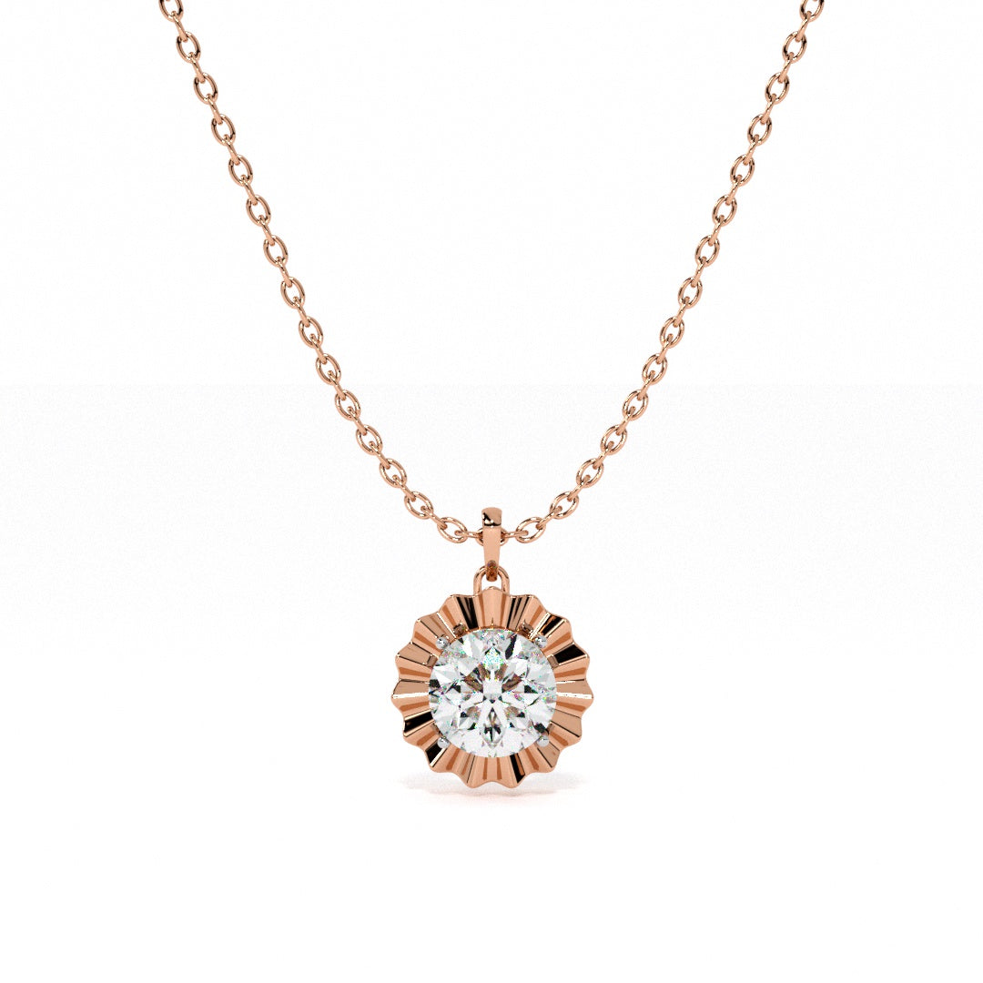 Tidal Teardrop 9KT Gold Lab Grown Diamond Necklace