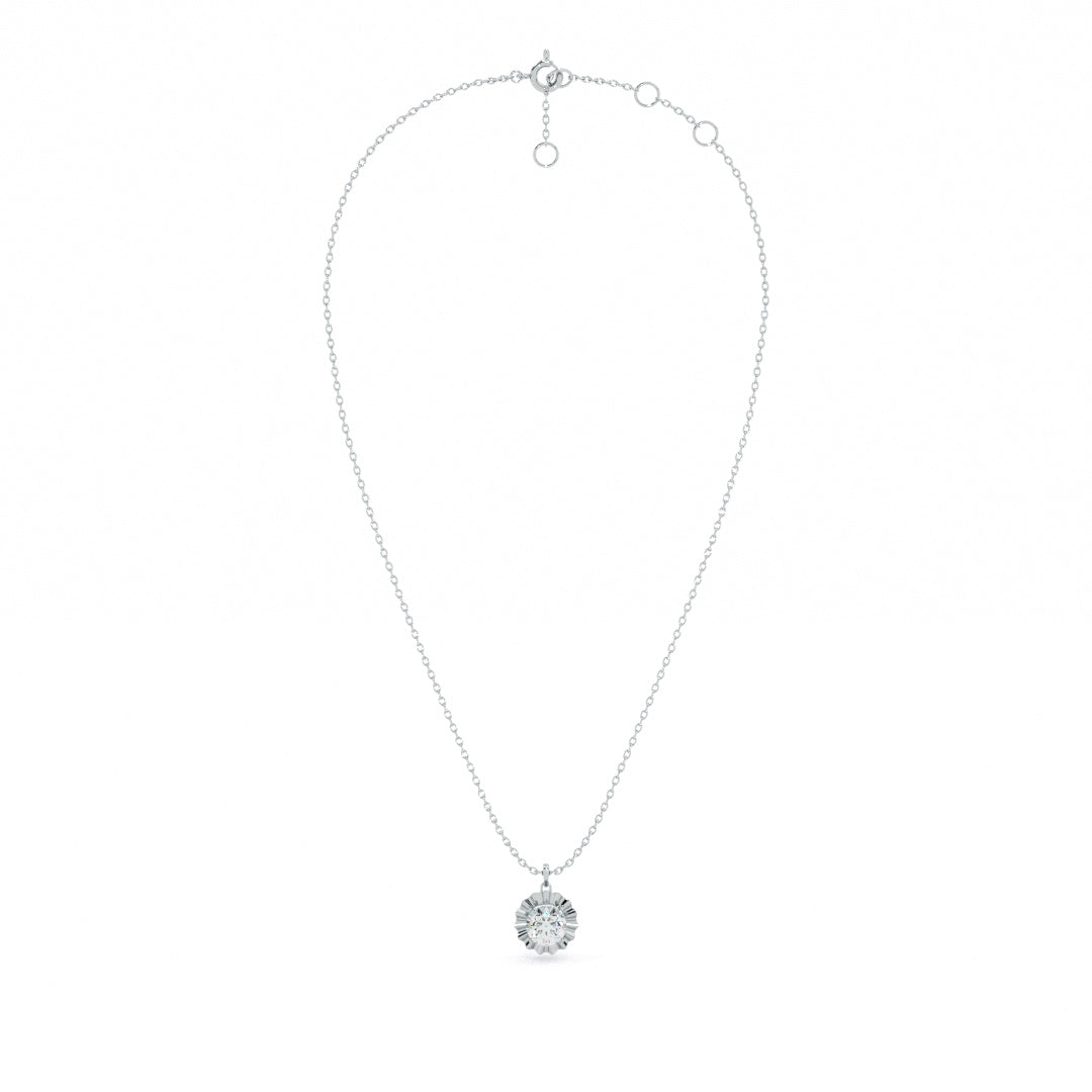 Tidal Teardrop 9KT Gold Lab Grown Diamond Necklace