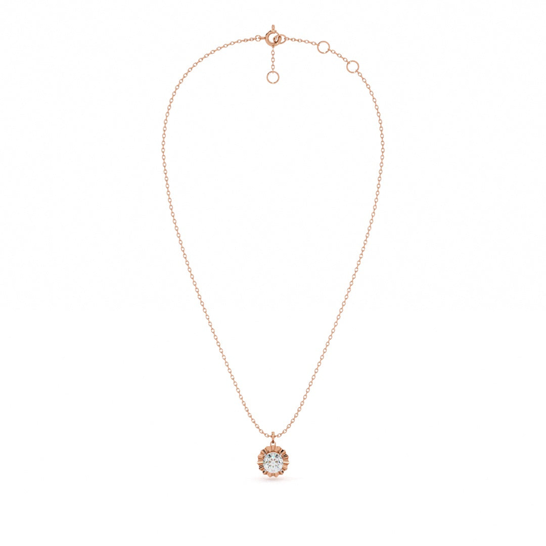 Tidal Teardrop 9KT Gold Lab Grown Diamond Necklace