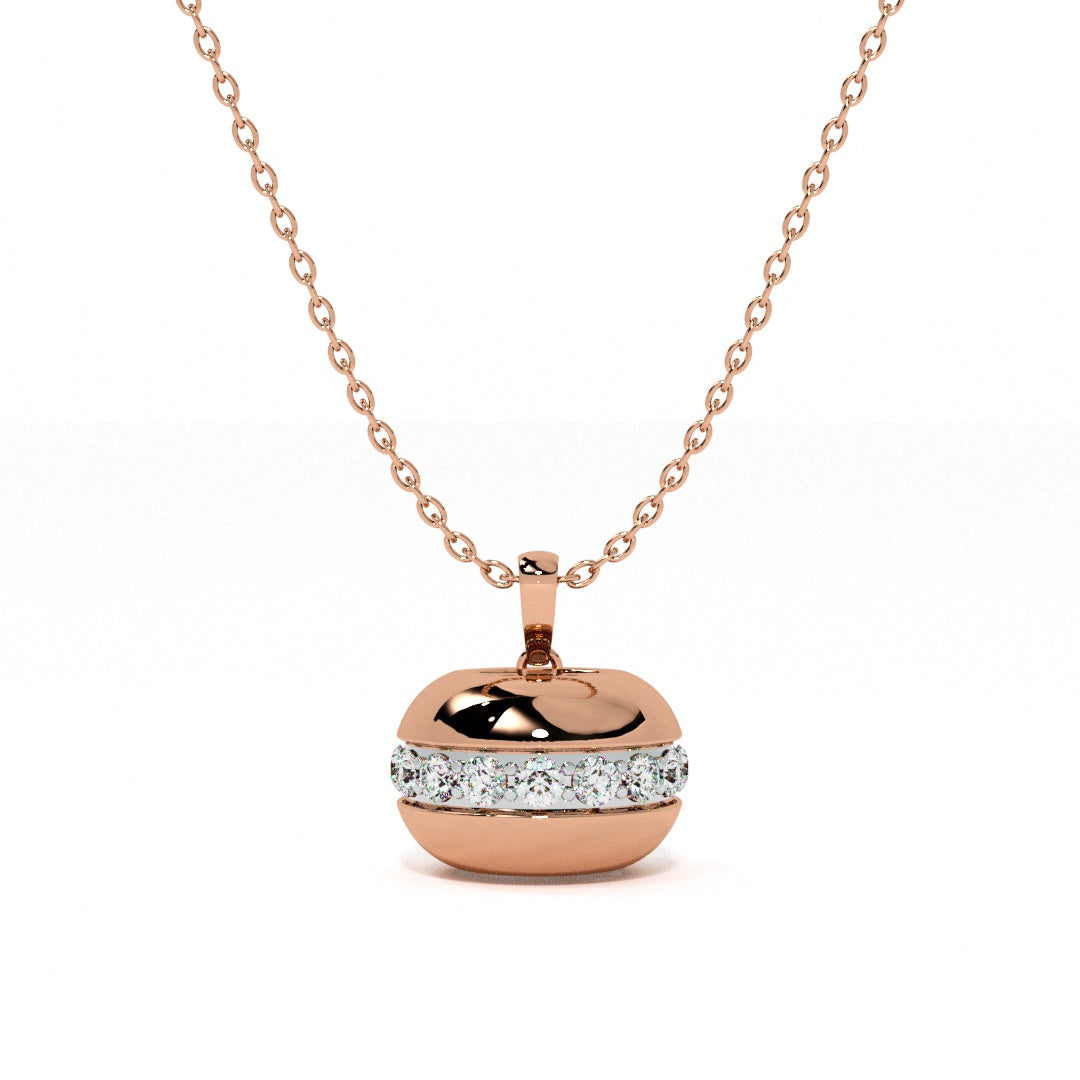 Twilight Bell 9KT Gold Lab Grown Diamond Necklace