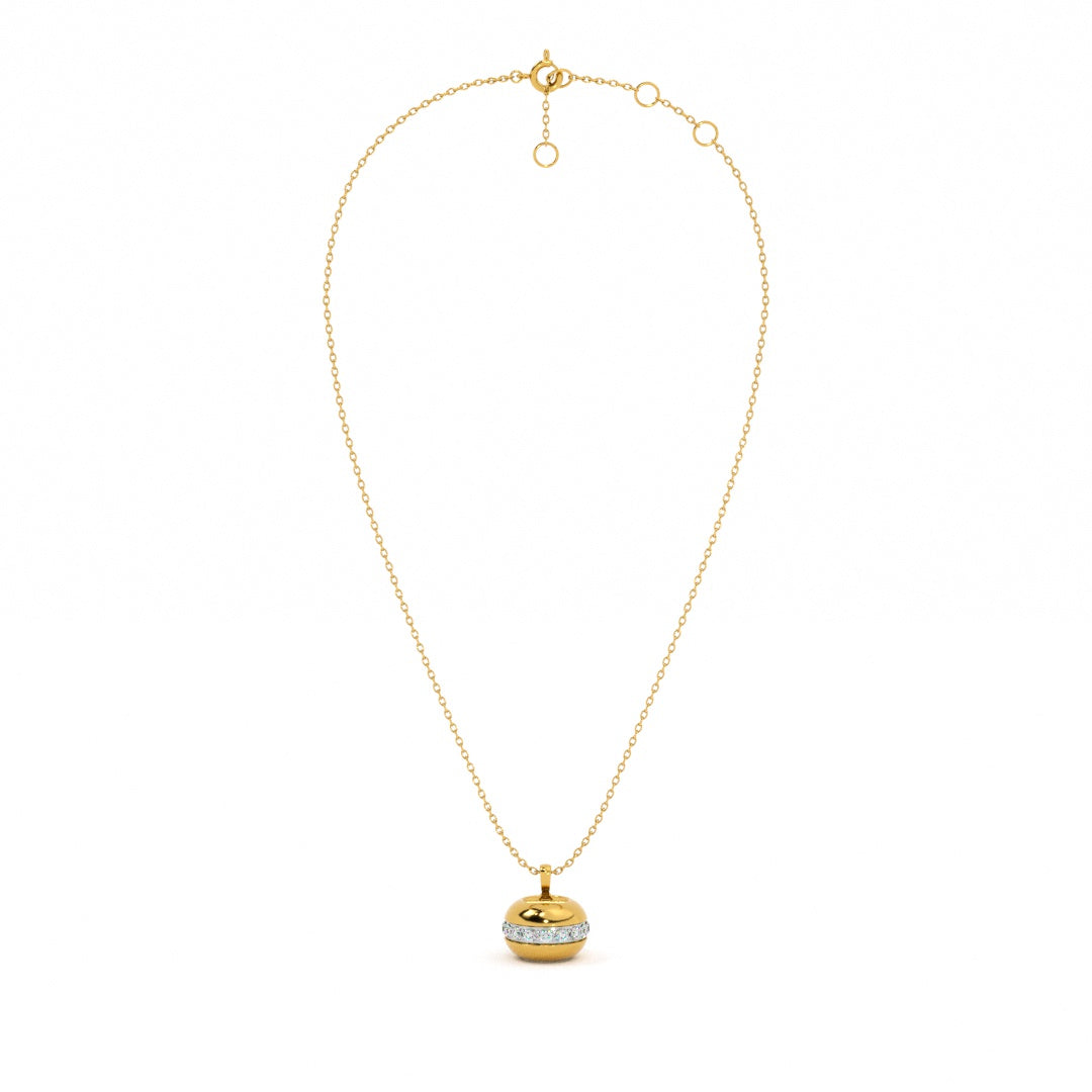 Twilight Bell 9KT Gold Lab Grown Diamond Necklace