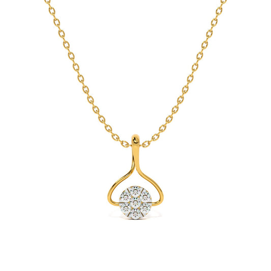 Muse Drop Frame 9KT Gold Lab Grown Diamond Necklace