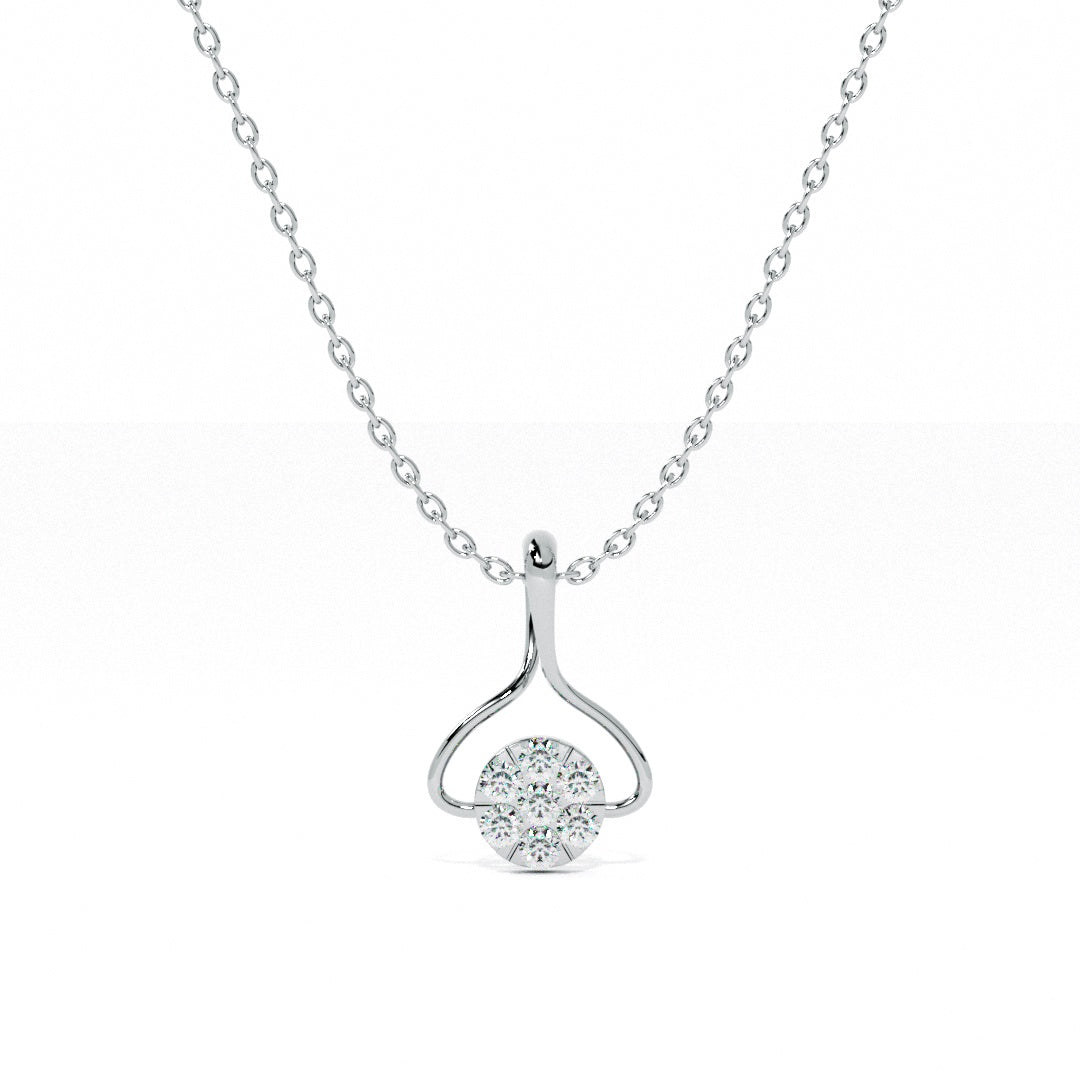 Muse Drop Frame 9KT Gold Lab Grown Diamond Necklace