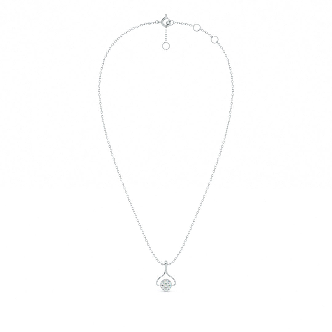 Muse Drop Frame 9KT Gold Lab Grown Diamond Necklace