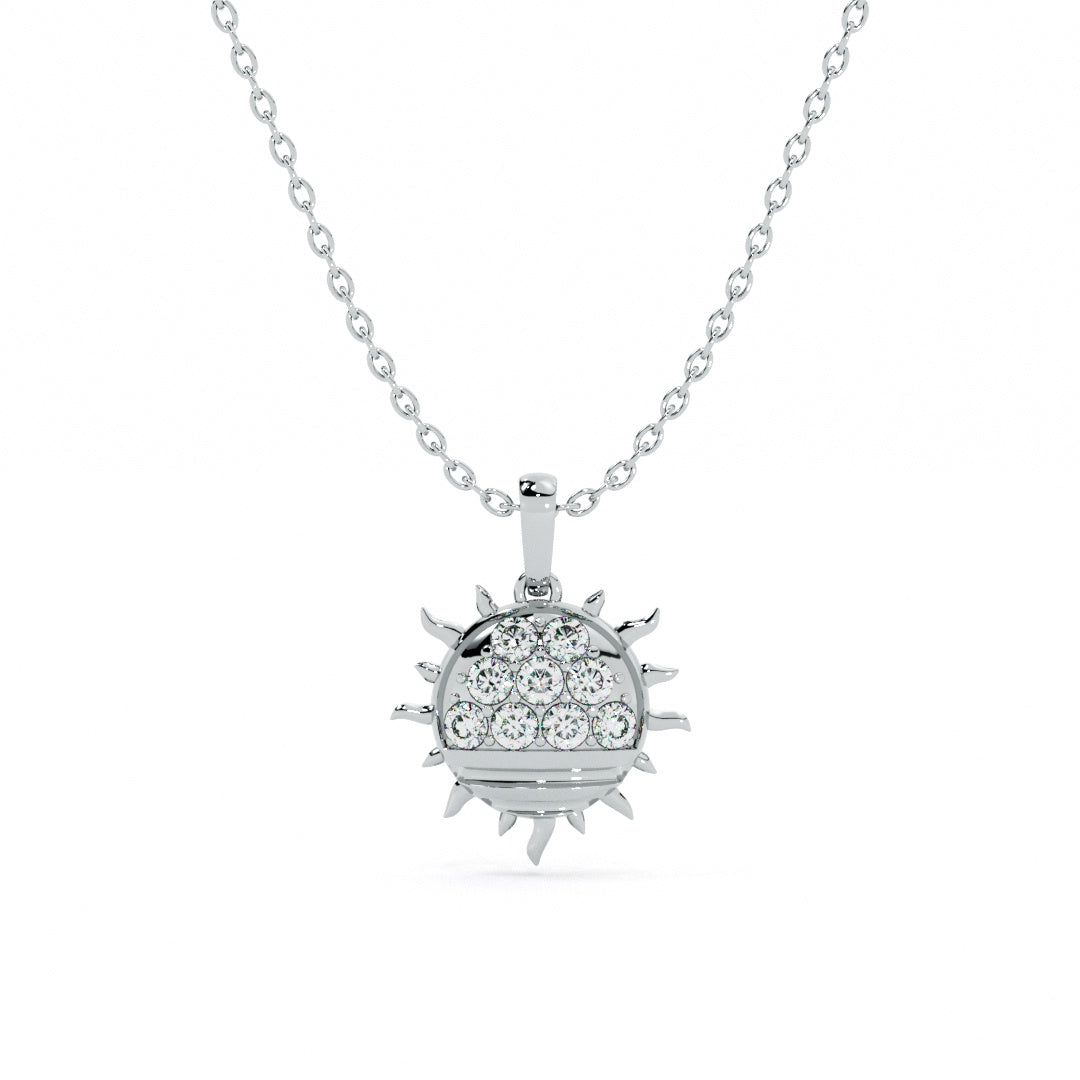 Solar Gleam 9KT Gold Lab Grown Diamond Necklace
