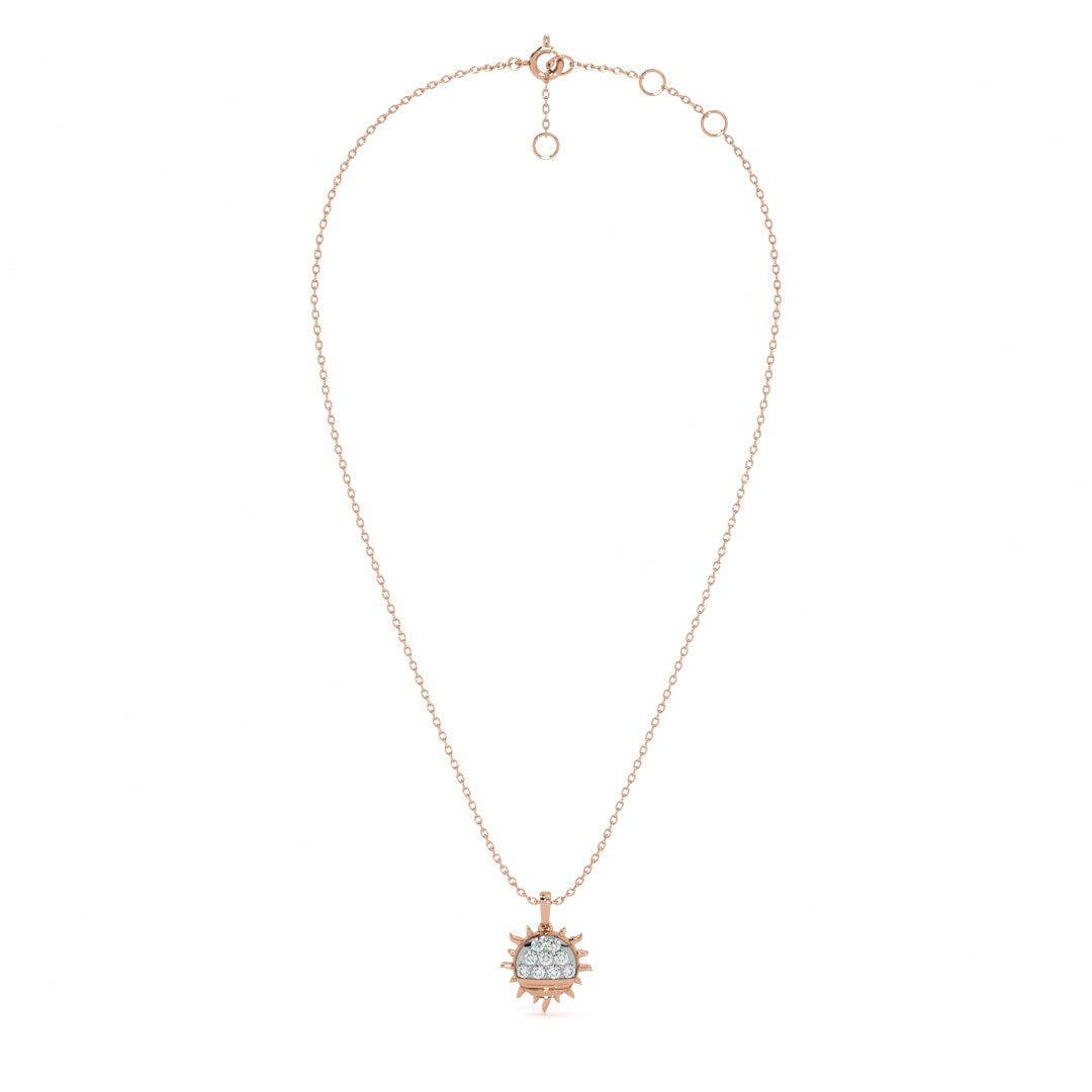 Solar Gleam 9KT Gold Lab Grown Diamond Necklace