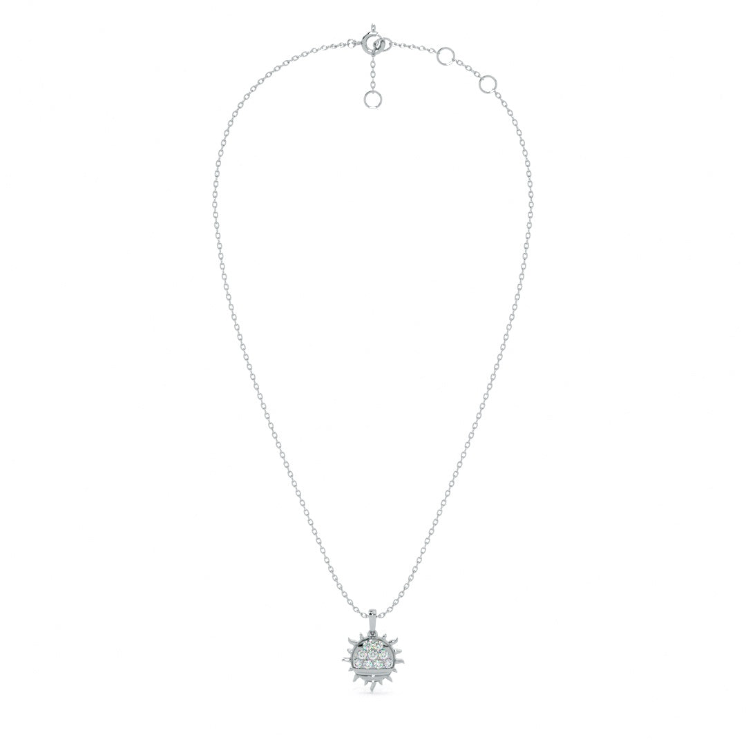 Solar Gleam 9KT Gold Lab Grown Diamond Necklace