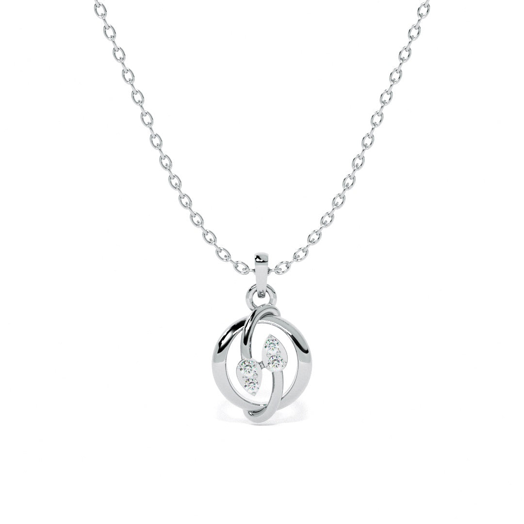 Orbit Embrace 9KT Gold Lab Grown Diamond Necklace