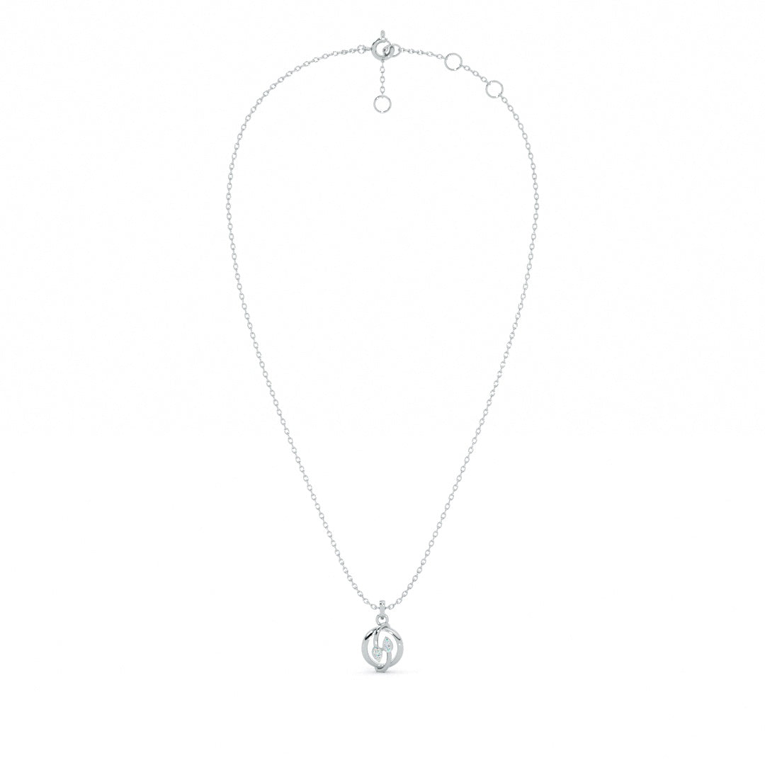 Orbit Embrace 9KT Gold Lab Grown Diamond Necklace