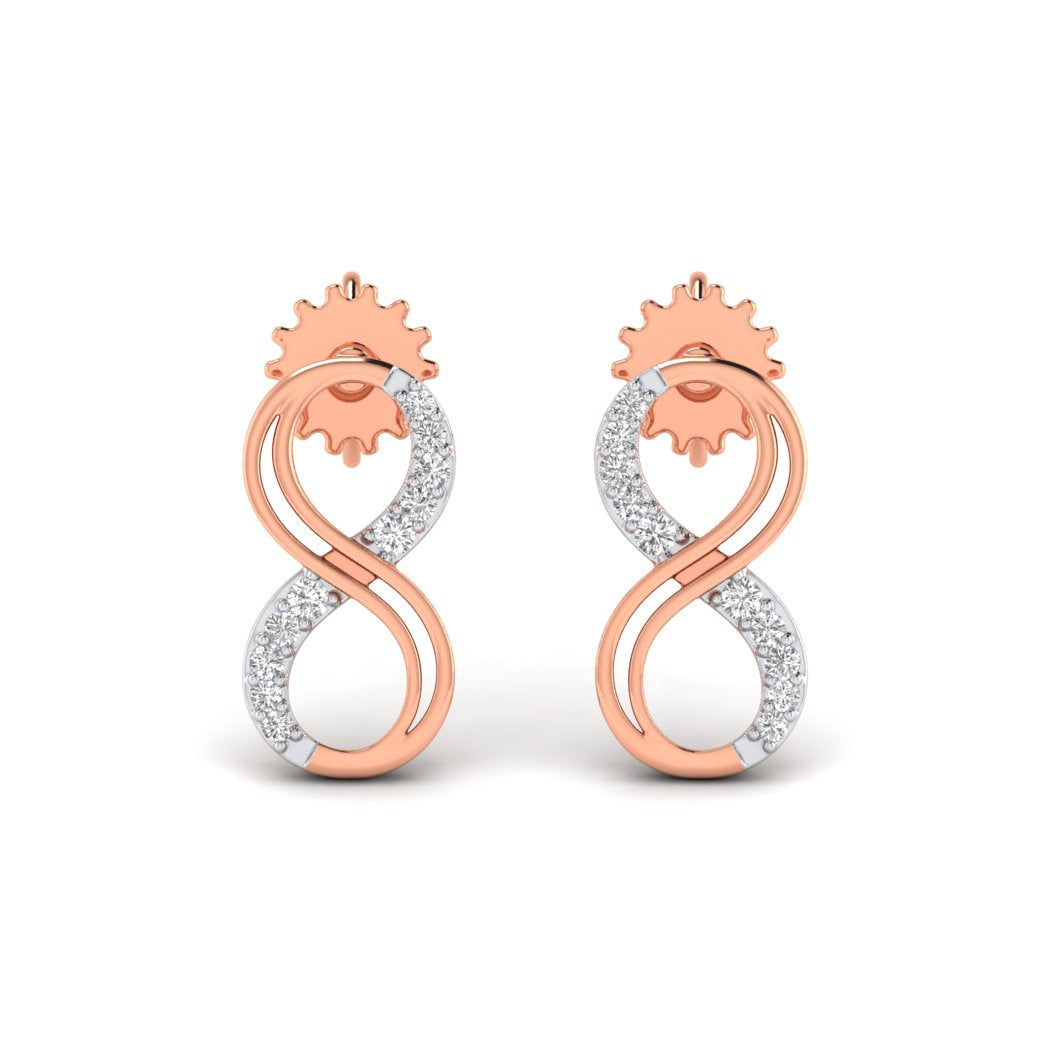 Rose Gold Infinite Joy Diamond Earrings