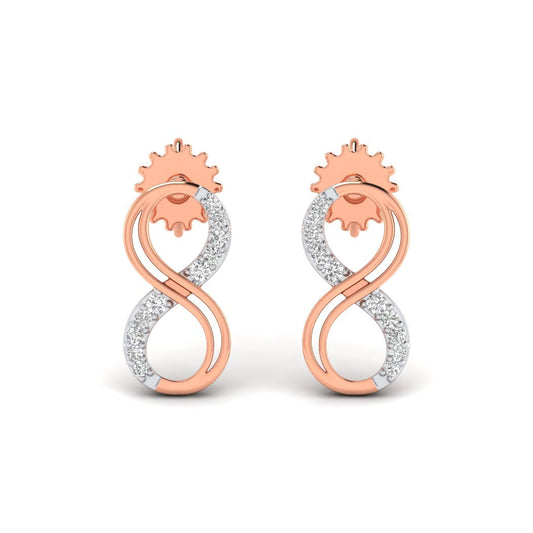Rose Gold Infinite Joy Diamond Earrings
