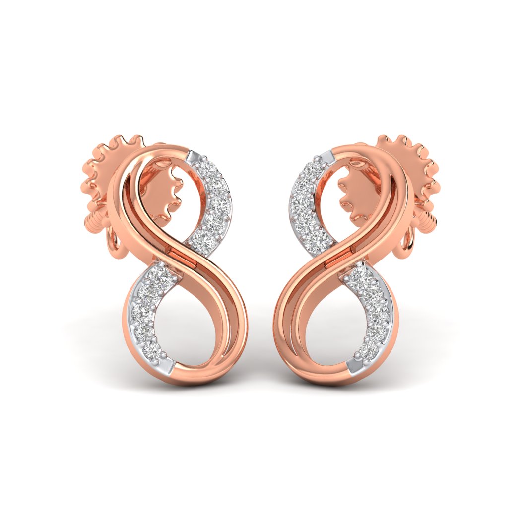 Rose Gold Infinite Joy Diamond Earrings