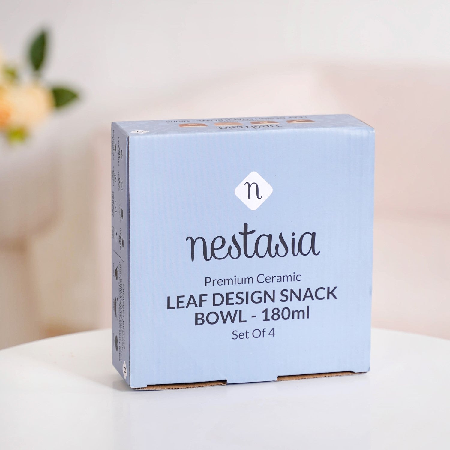 Autumn Leaf Ceramic Snack Bowl Set Of 4 180ml