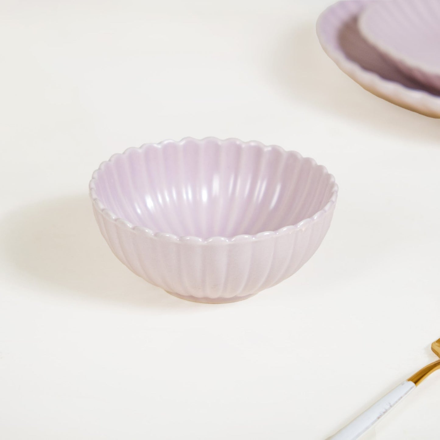 Lilac Scallop Side Bowls Set Of 4 250ml